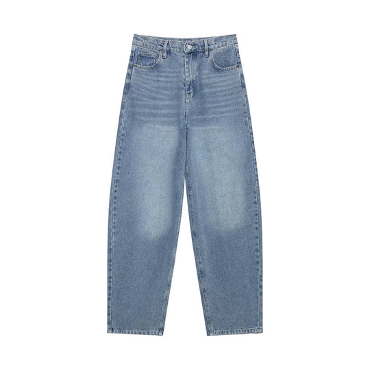 Damen Hochtaillierte weite Streifenjeans im Retro‑Look Nord Taschen