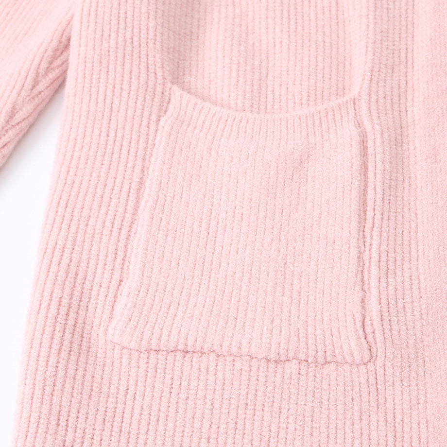 Damen Langer Oversize Strickcardigan mit aufgesetzten Taschen Nord Taschen