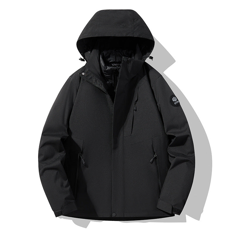 Herren Dreifach kombinierbare Funktionsjacke mit abnehmbarer Steppweste Nord Taschen