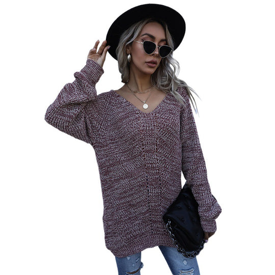 Damen Großer Strickpullover Nord Taschen