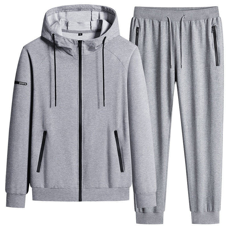 Herren Sportlicher Softshell-Trainingsanzug-Set mit fleecegefütterter Jacke und tapered Jogginghose Nord Taschen