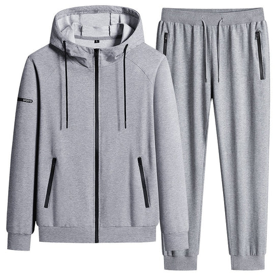 Herren Sportlicher Softshell-Trainingsanzug-Set mit fleecegefütterter Jacke und tapered Jogginghose Nord Taschen