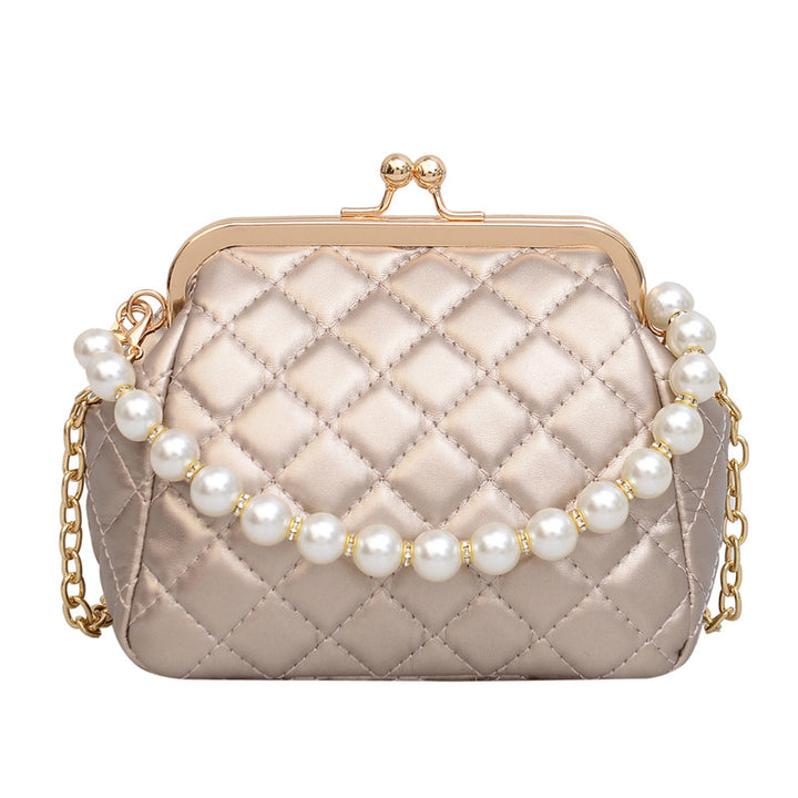 Damen eleganter Ketten-Handtasche mit glänzenden Perlenakzenten Nord Taschen