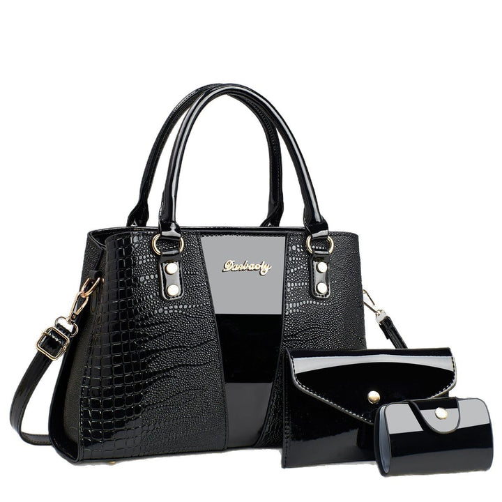 Damen elegante Handtasche mit strukturierter Oberfläche und abnehmbarer Mini-Clutch Nord Taschen
