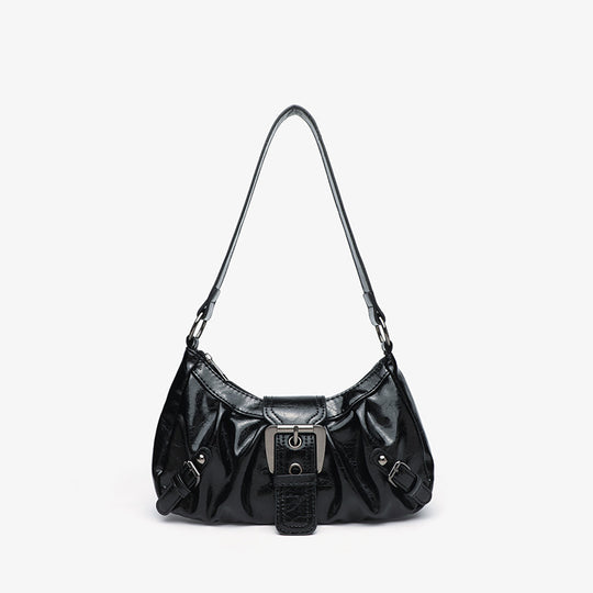 Damen elegante Umhängetasche mit stilvollem Faltendesign und practical Schulterriemen Nord Taschen