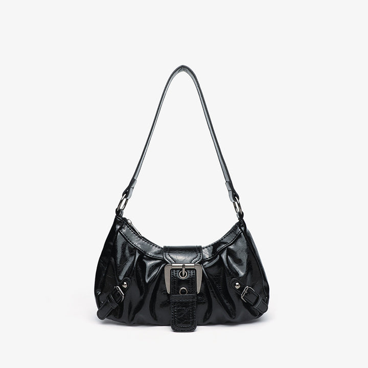 Damen elegante Umhängetasche mit stilvollem Faltendesign und practical Schulterriemen Nord Taschen