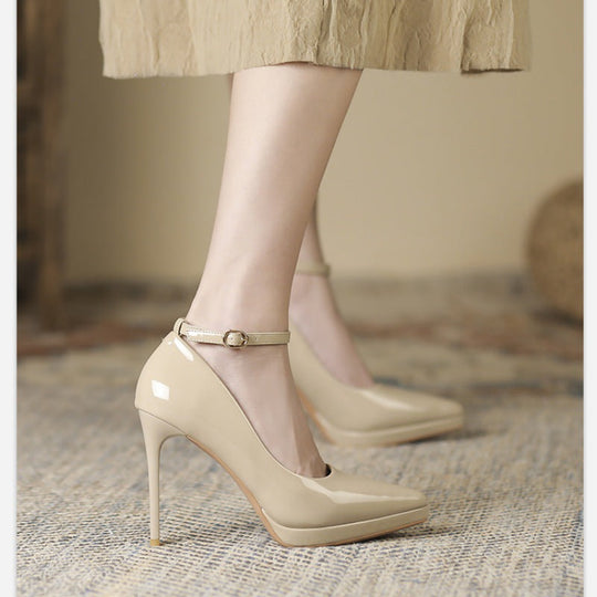 Damen elegante Slingback High Heel Pumps mit verstellbarem Riemen Nord Taschen