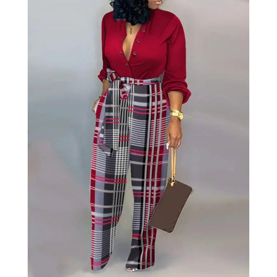 Damen Denim Jumpsuit mit modischem Patchwork-Design und praktischen Taschen - Arvani