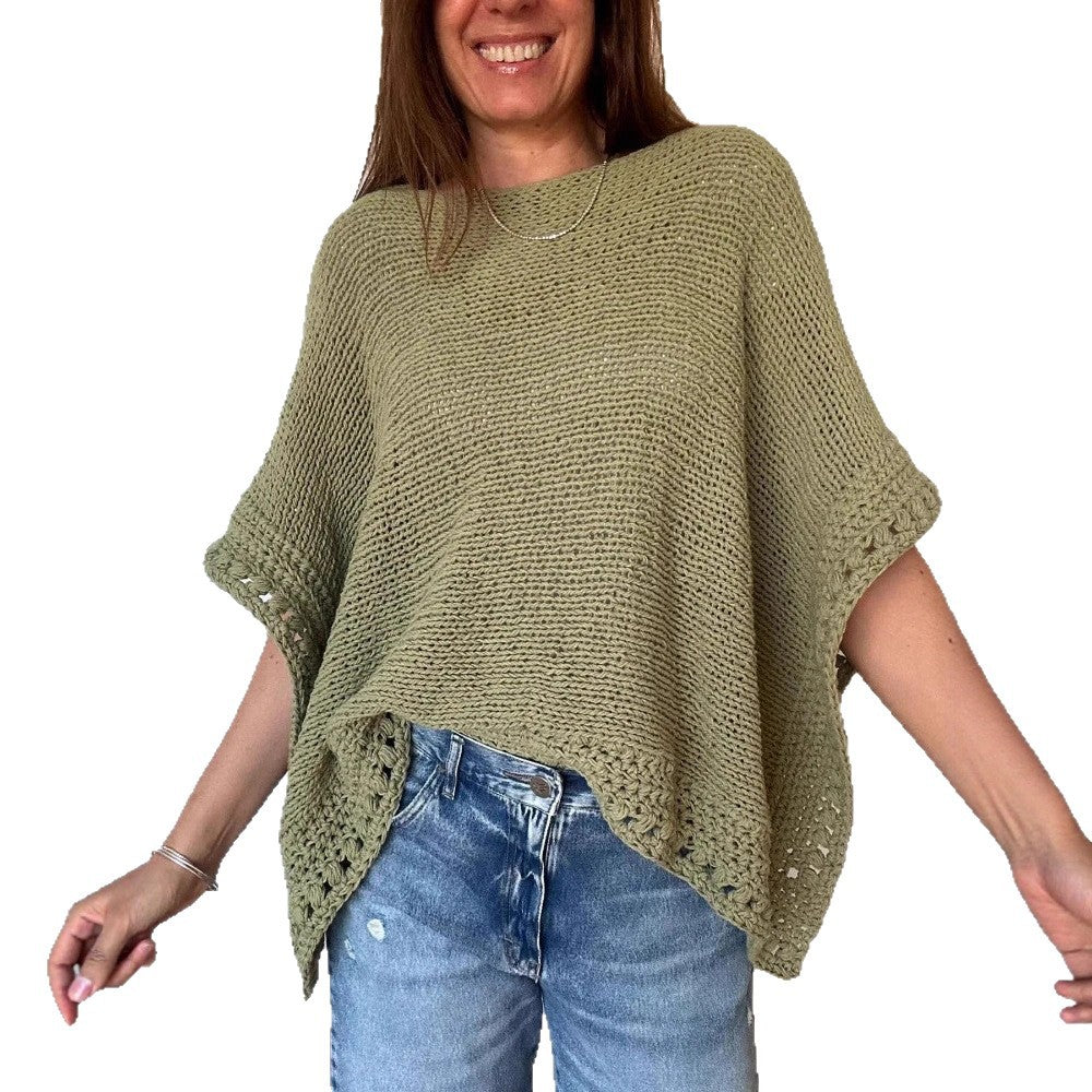 Damen Lässiger Strickpullover Nord Taschen
