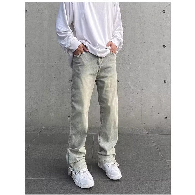 Herren Lässige Weitgeschnittene Jeans Nord Taschen