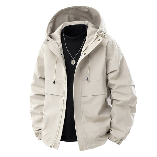 Herren Technische Kapuzen-Outdoorjacke mit Utility-Taschen und winddichter Membran Nord Taschen