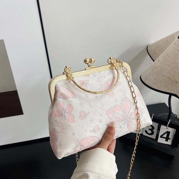 Damen elegante Abendtasche mit goldener Verzierung Nord Taschen