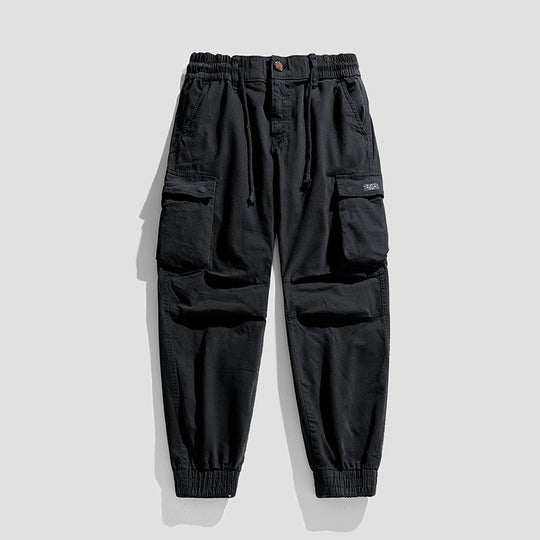 Herren Robuste Cargo-Jogginghose im Utility-Style mit Tunnelzugbund, aufgesetzten Klappentaschen und Kniepaneelen Nord Taschen
