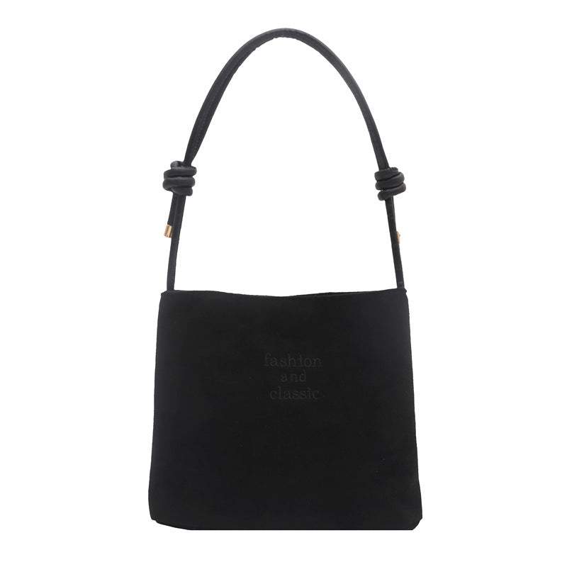 Damen elegante Wildleder-Handtasche mit modischen Akzenten Nord Taschen