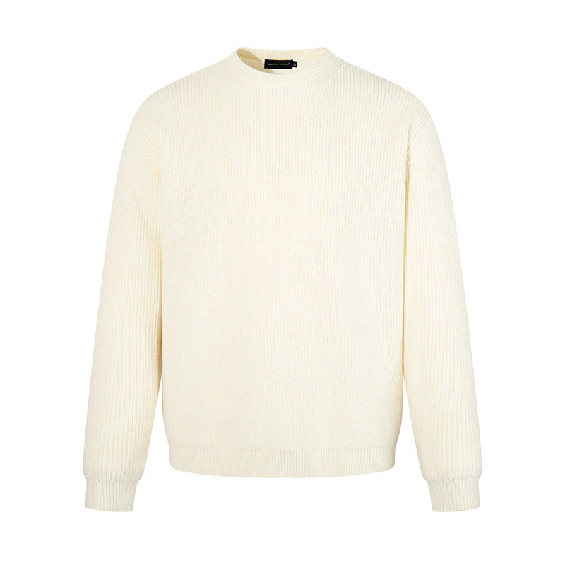 Herren Feinstrickpullover mit Rundhalsausschnitt und geripptem Strukturstrick Nord Taschen