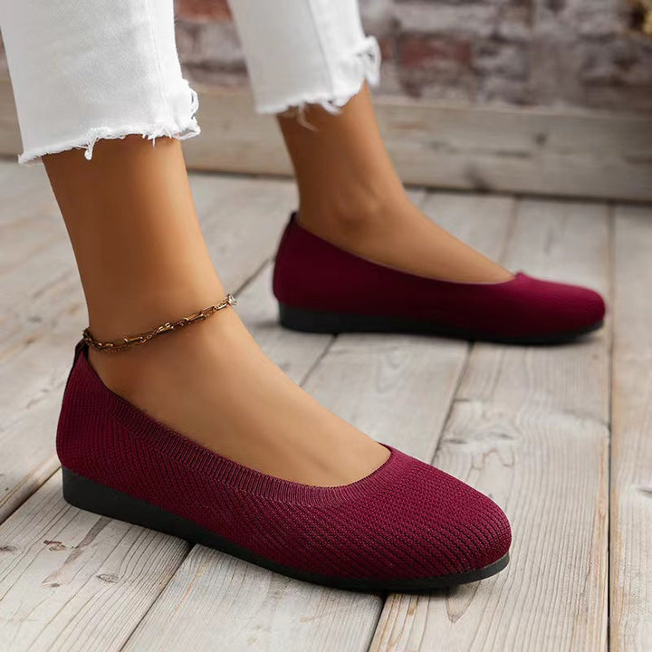 Damen bequeme Ballerinas aus elastischem GewNord Taschene mit formschöner Sohle