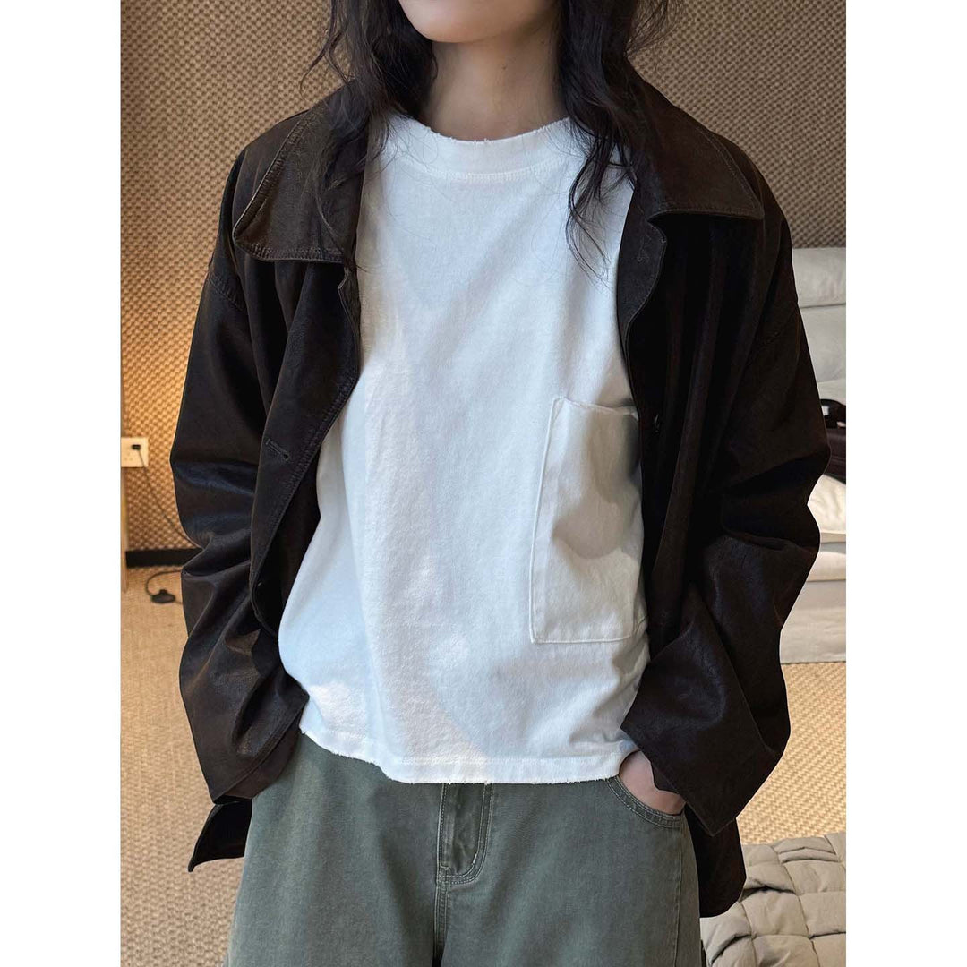 Damen Oversize Sweatshirt mit auffälliger Eingrifftasche und überschnittener Schulter Nord Taschen