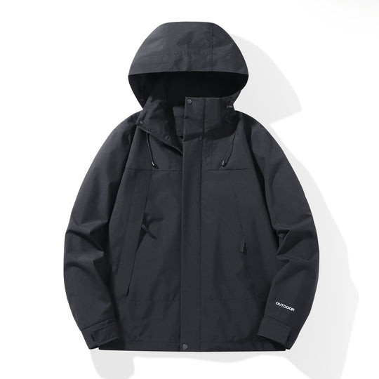 Herren Wetterfester Shell-Parka mit verstellbarer Kapuze und verdeckten Reißverschlüssen Nord Taschen