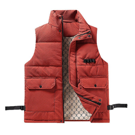 Herren Utility-Steppweste mit Thermofutter, Fronttaschen und verstellbaren Seitengurten Nord Taschen