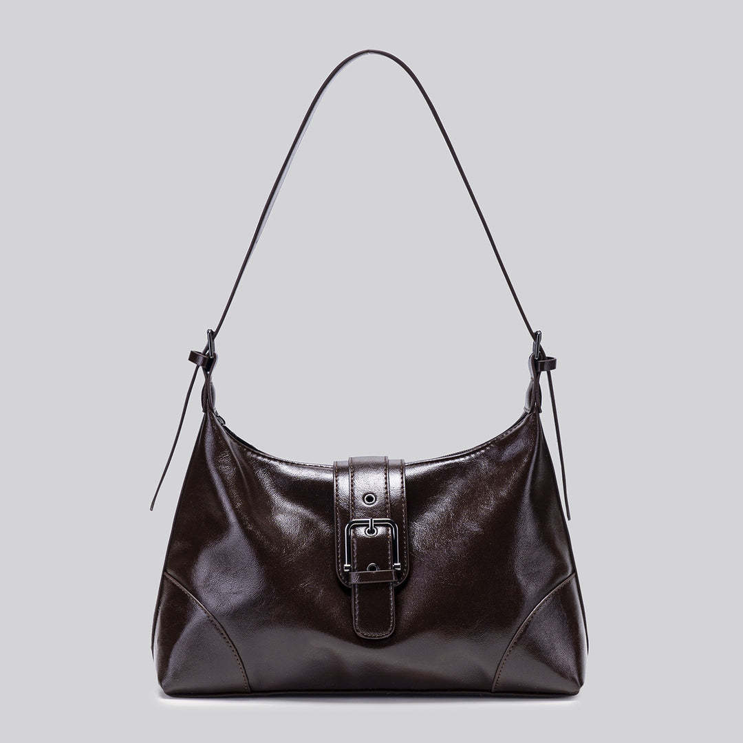 Damen Schultertasche mit eleganter Schnalle und hochwertigem Kunstleder Nord Taschen