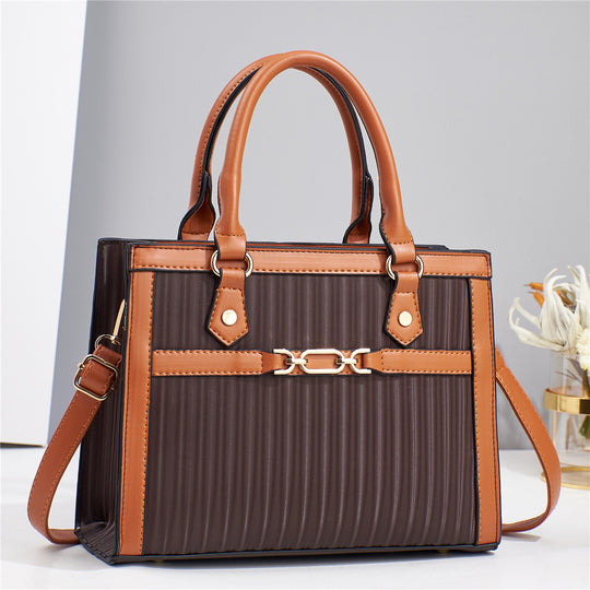 Damen trendige Handtasche mit strukturiertem Obermaterial und abnehmbaren Schulterriemen Nord Taschen