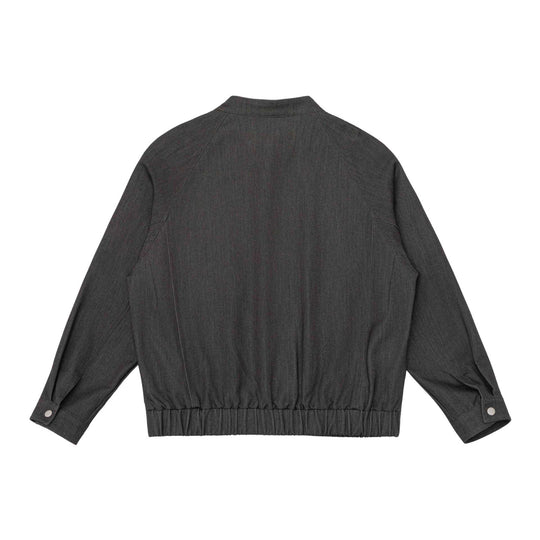 Unisex Kurz geschnittener Denim-Utility-Blouson mit Funnelkragen und Tunnelzugsaum Nord Taschen