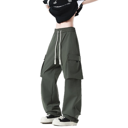 Herren Weite Cargo-Hose im Oversize-Schnitt mit übergroßen Klappentaschen und Kordelzugbund Nord Taschen