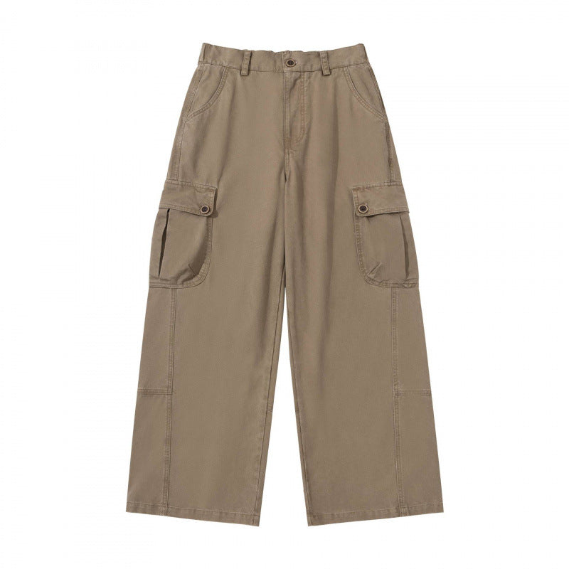 Damen Weite Cargo-Hose mit hohem Bund, großen Klappentaschen und Culotte-Silhouette Nord Taschen