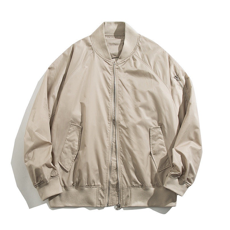 Men's  relaxed nylon zip-front bomber jacket with raglan sleeves and angled flap hand pockets Nord Taschen