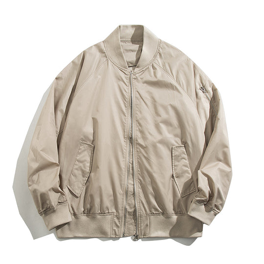 Men's  relaxed nylon zip-front bomber jacket with raglan sleeves and angled flap hand pockets Nord Taschen