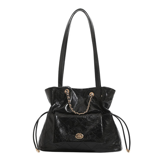 Damen Shopper Tasche mit elegantem Faltendesign und praktischen Innenfächern Nord Taschen