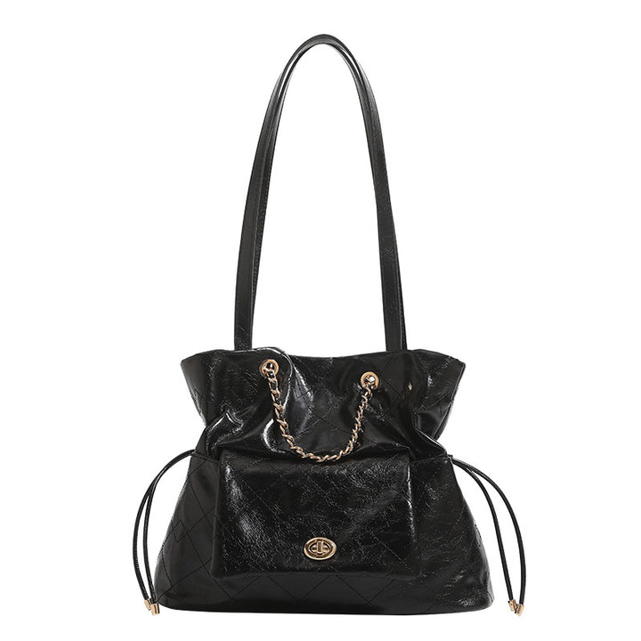 Damen Shopper Tasche mit elegantem Faltendesign und praktischen Innenfächern Nord Taschen