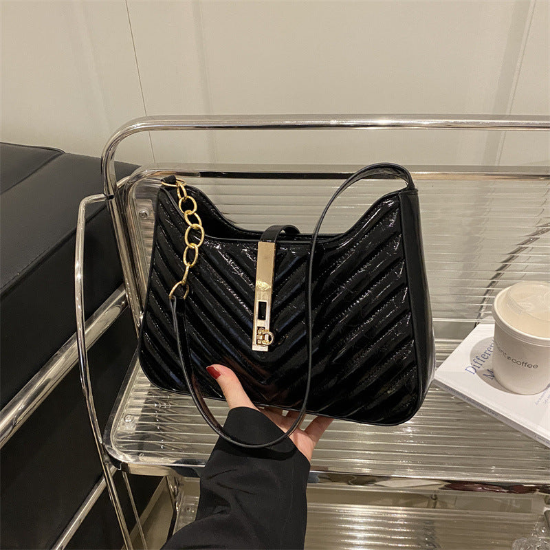 Damen elegante Umhängetasche mit strukturiertem Steppmuster Nord Taschen