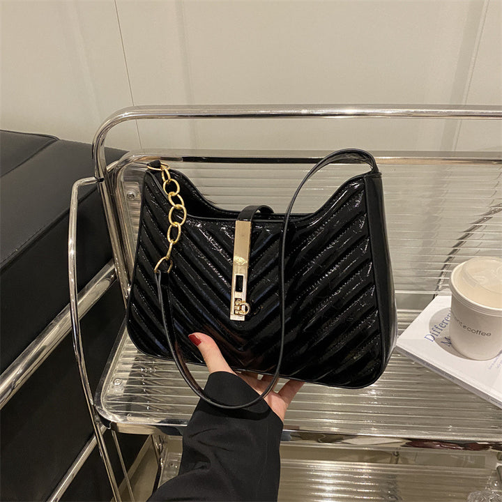 Damen elegante Umhängetasche mit strukturiertem Steppmuster Nord Taschen
