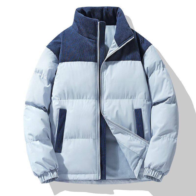 Damen Steppjacke mit Cord-Einsätzen, wattierter Thermofüllung und Stehkragen Nord Taschen
