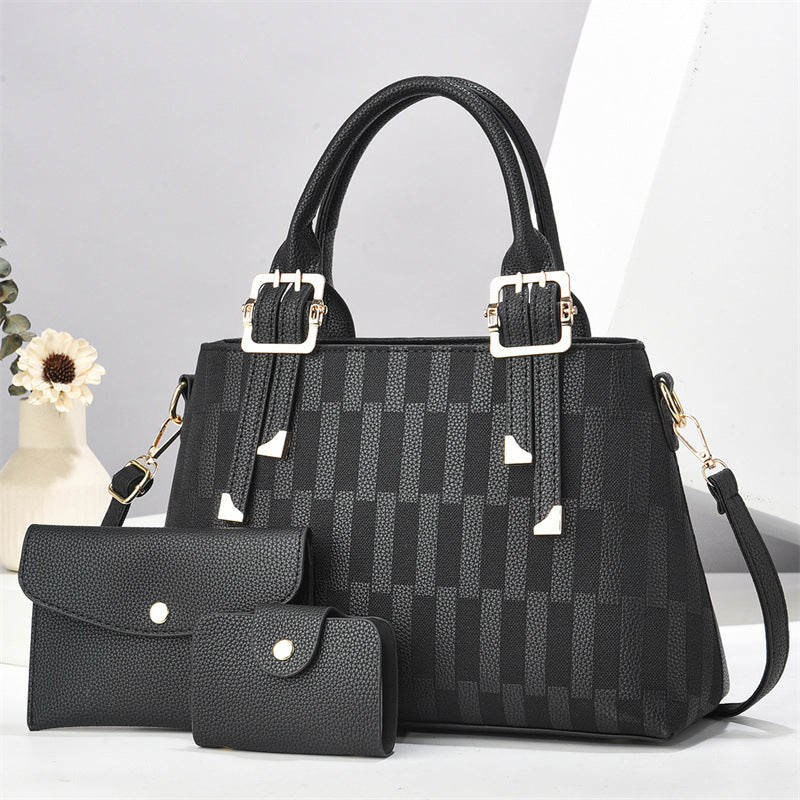 Damen Designer-Handtasche mit strukturiertem Obermaterial und abnehmbaren Mini-Accessoires Nord Taschen