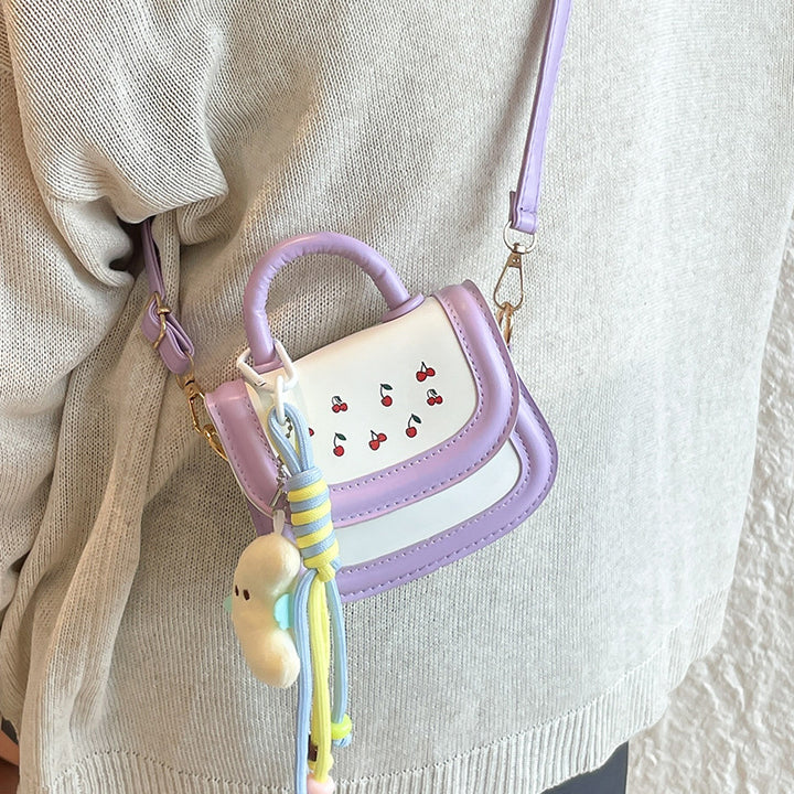 Damen Mini-Handtasche mit fröhlichem Kirschdesign und charmanten Anhängern Nord Taschen