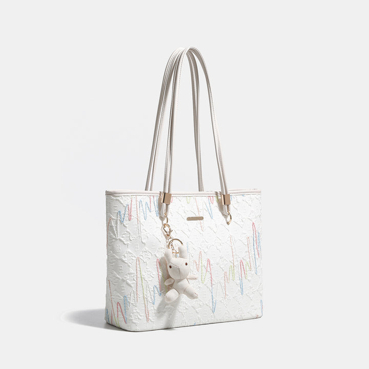 Damen Shopper-Tasche mit floralem Design und verspieltem Zubehör Nord Taschen