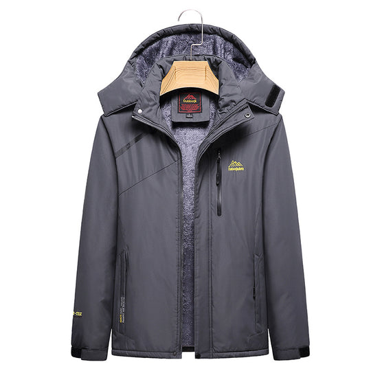 Damen Wattierte Winterjacke mit Fleece‑Innenfutter, abnehmbarer Kapuze und wasserdichter Softshell-Außenlage Nord Taschen