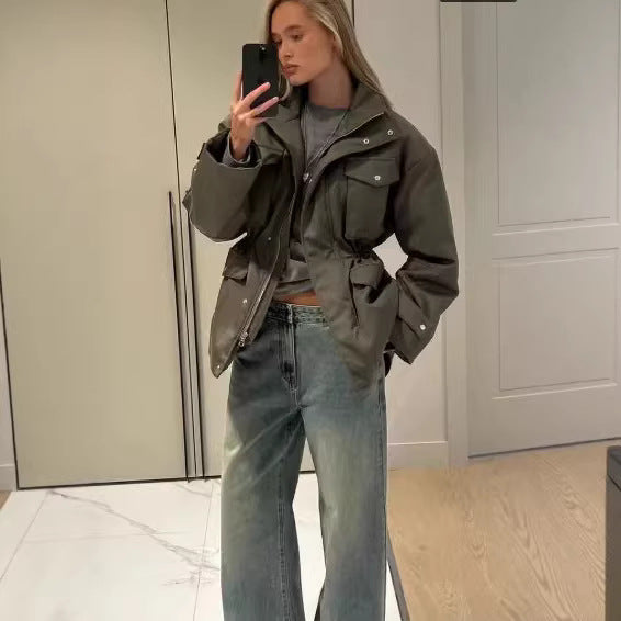 Damen Utility-Parka mit aufgesetzten Pattentaschen und hohem Stehkragen Nord Taschen