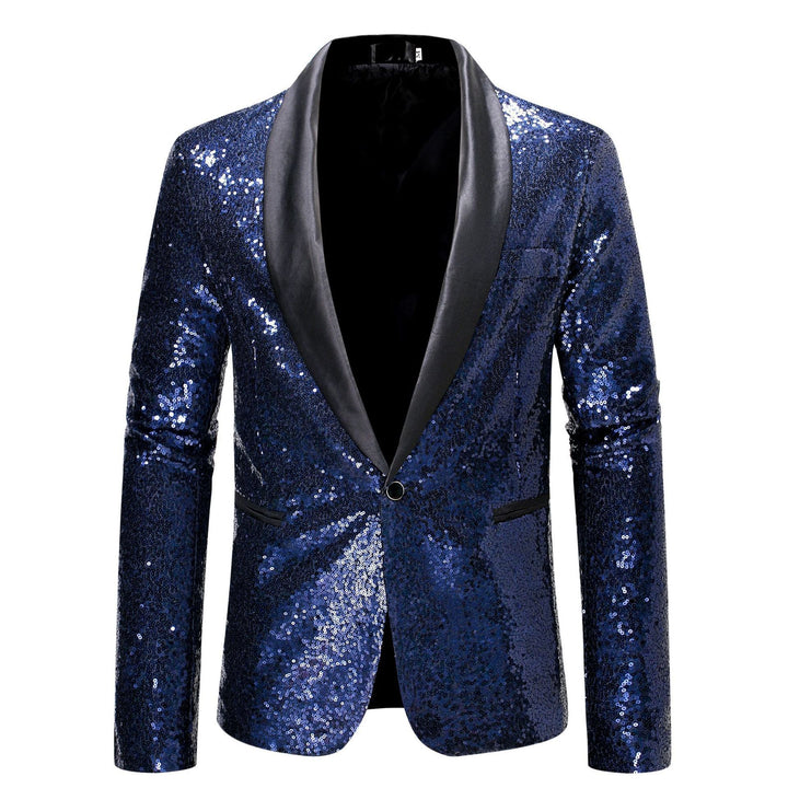 Nord Taschen Herren Pailletten-Blazer mit Schalkragen