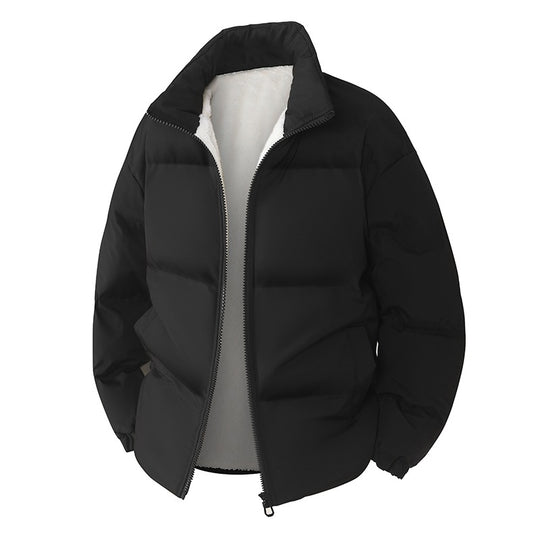 Herren Wattierte Oversize-Steppjacke mit Teddyfutter und hohem Stehkragen Nord Taschen