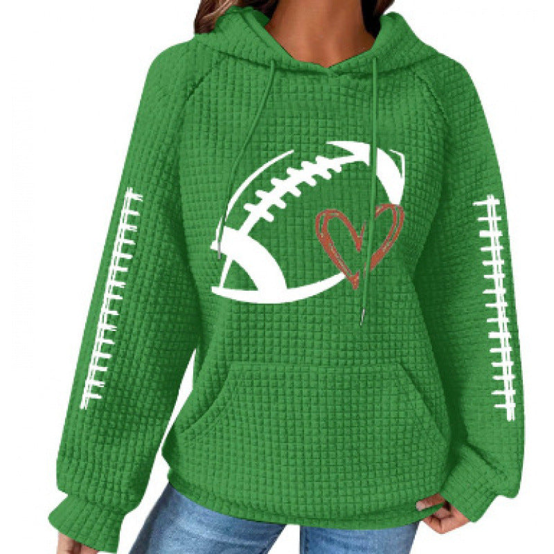 Damen Bequemer Kapuzenpullover mit Herzmotiv Nord Taschen