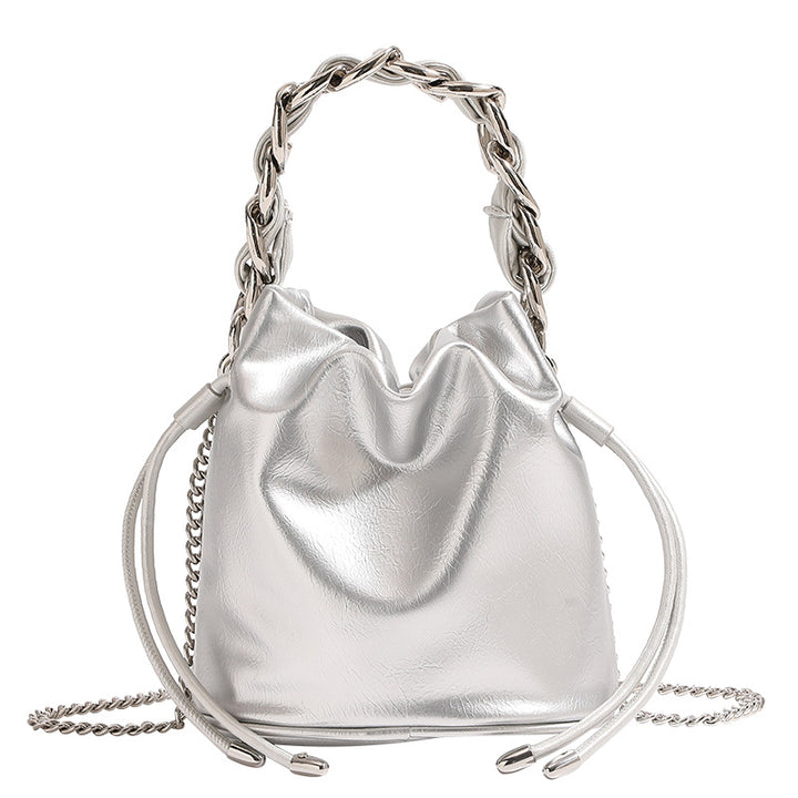 Damen Beuteltasche mit luxuriösem Kettenhenkel und elegantem Glanz Nord Taschen