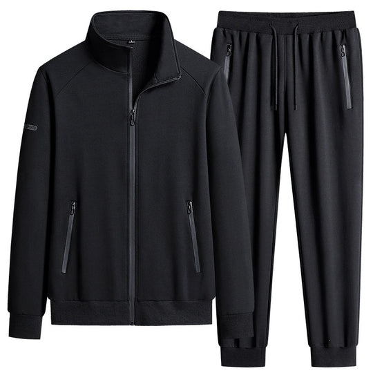 Herren Sportlicher Softshell-Trainingsanzug-Set mit fleecegefütterter Jacke und tapered Jogginghose Nord Taschen