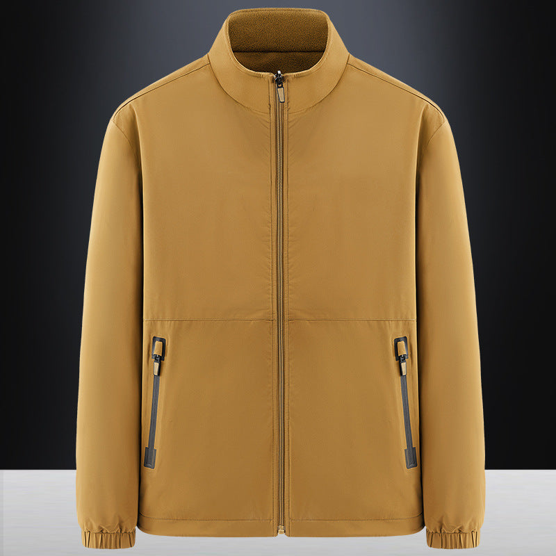 Herren Minimalistische technische Allwetter-Softshelljacke mit Stehkragen und wasserabweisenden Reißverschlüssen Nord Taschen