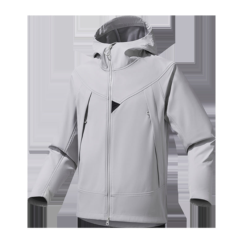 Herren Leichte Softshell‑Hoodiejacke mit winddichter atmungsaktiver Membran und ergonomischem Schnitt Nord Taschen
