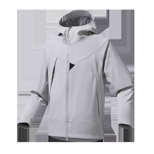 Herren Leichte Softshell‑Hoodiejacke mit winddichter atmungsaktiver Membran und ergonomischem Schnitt Nord Taschen
