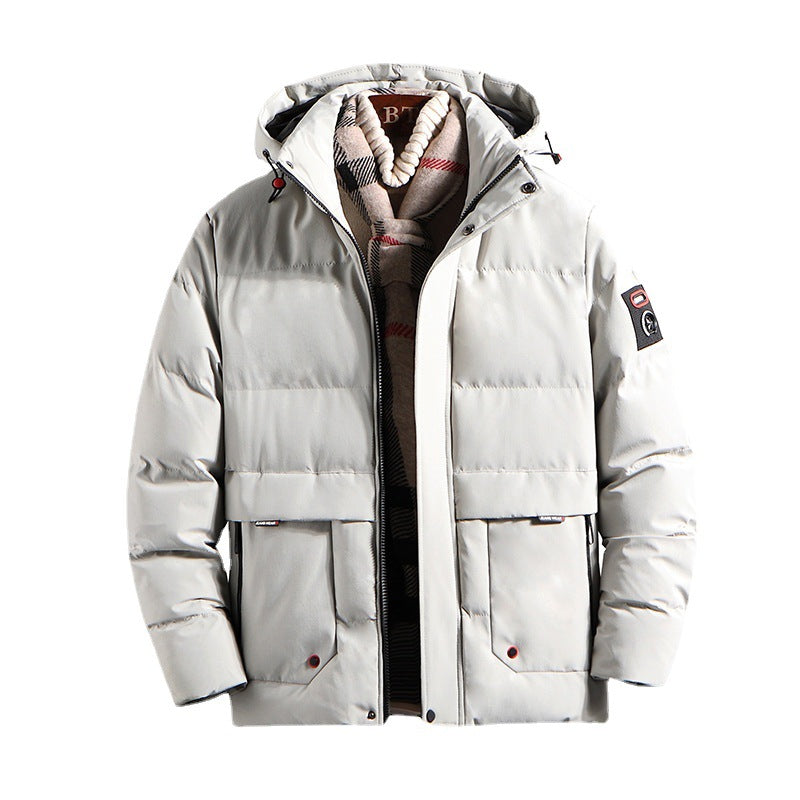 Herren wattierter Parka mit Kapuze und großen Fronttaschen Nord Taschen