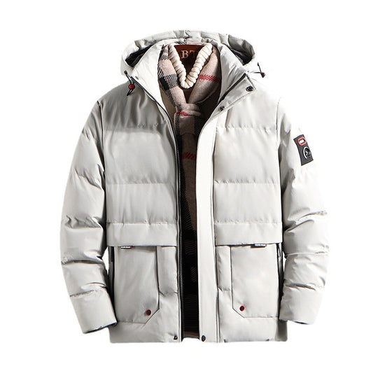Herren wattierter Parka mit Kapuze und großen Fronttaschen Nord Taschen